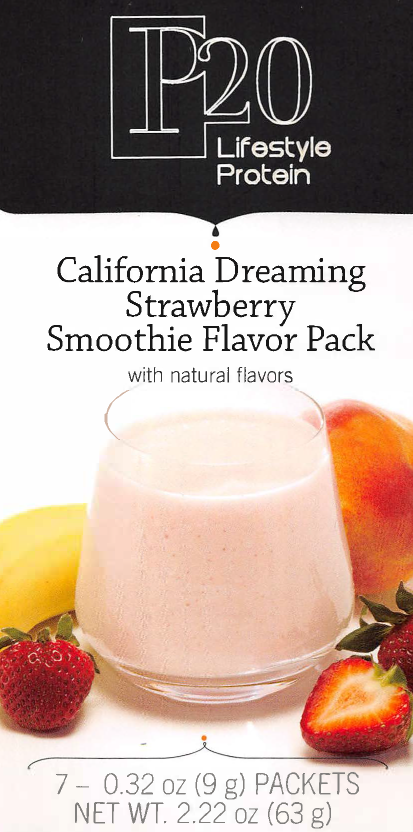 P20 Lifestyle Protein California Dreaming Strawberry VLC Smoothie Flavor Pack