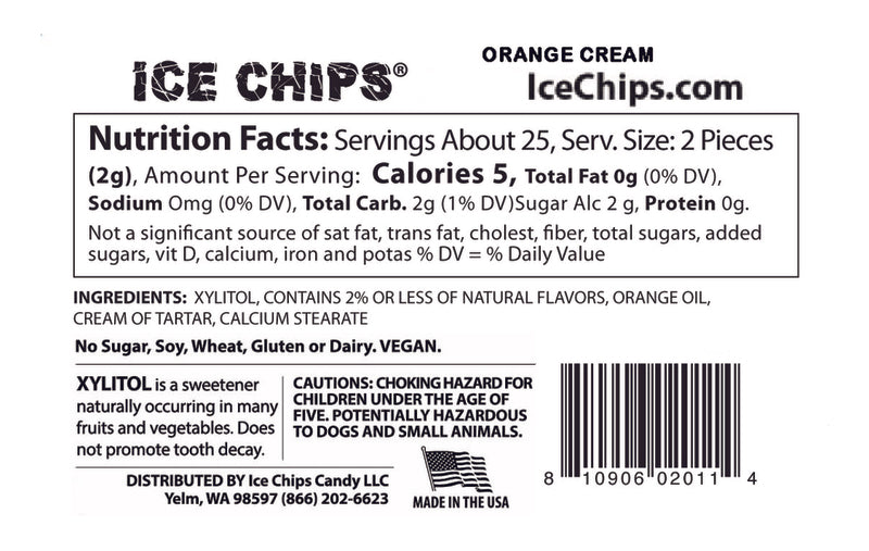 Orange Cream Ice Chips Candy