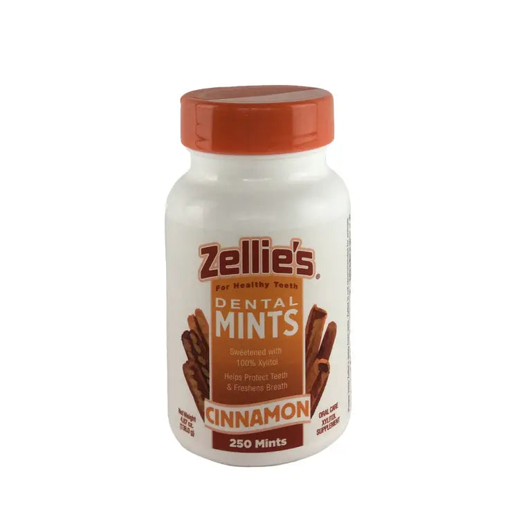 Zellie's Xylitol Dental Mints - Cinnamon 250ct Jar