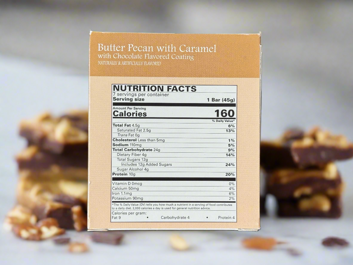 Butter Pecan with caramel protein bars