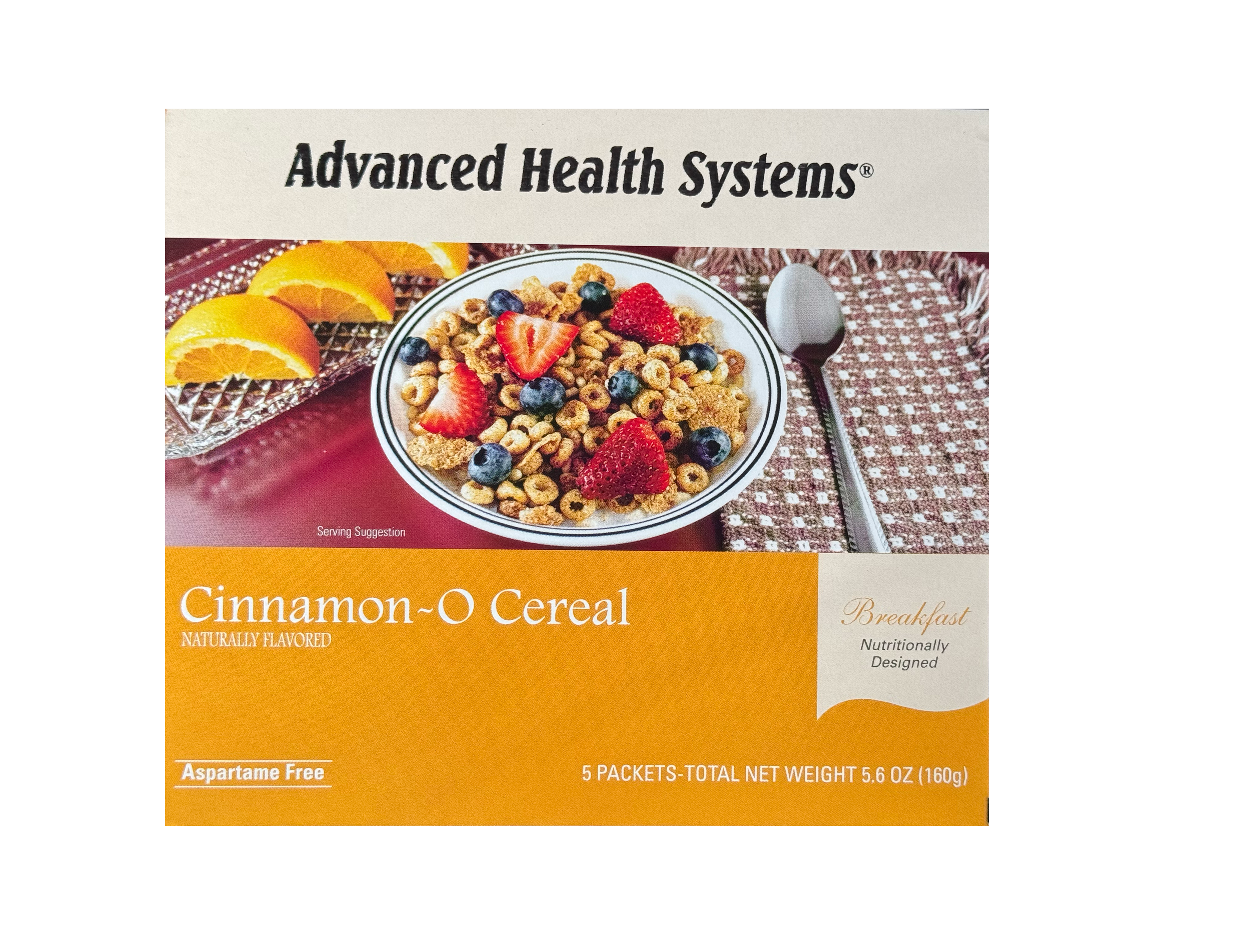 Advanced Health Systems - Cinnamon O's Cereal - 5/Box