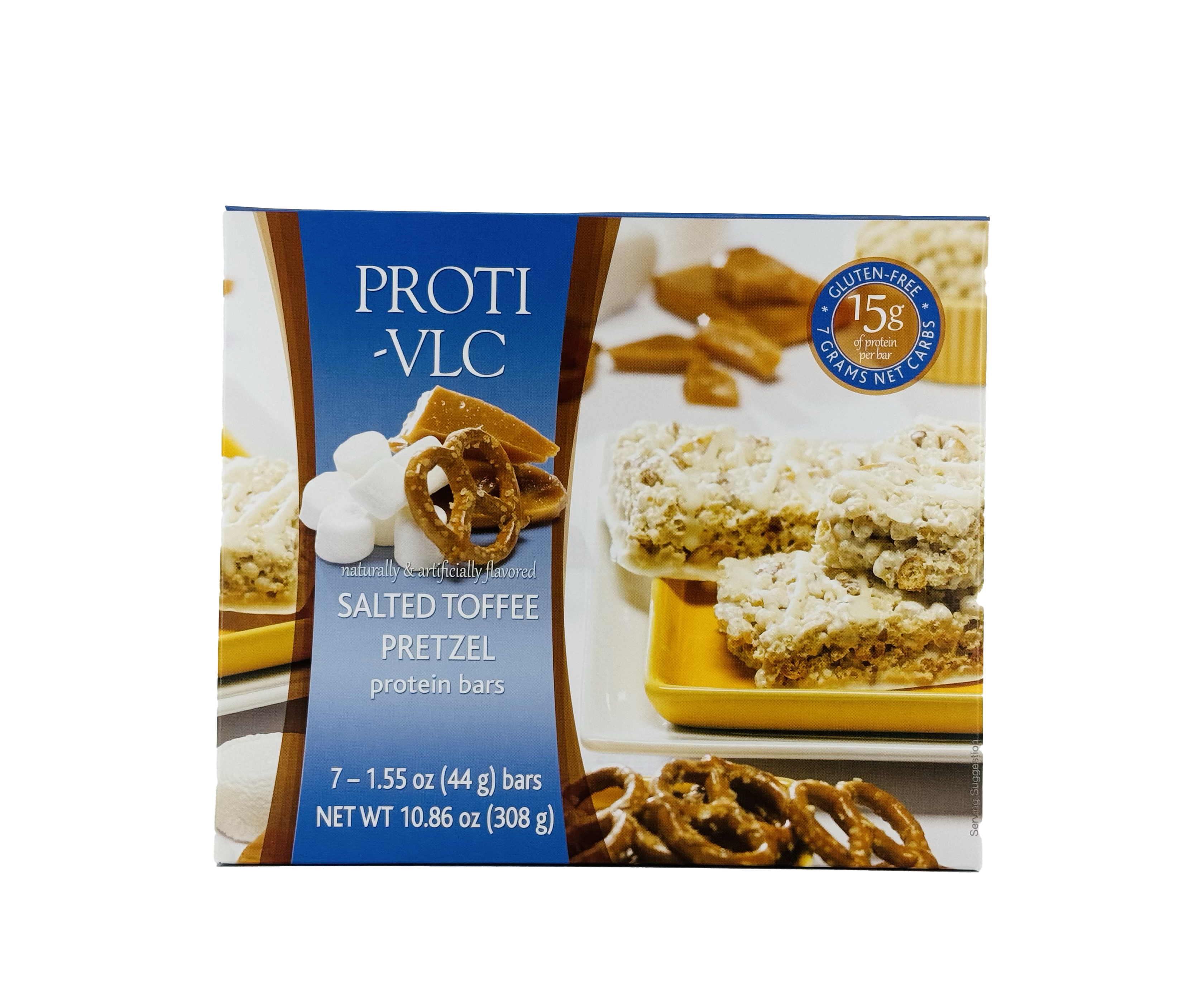 Proti VLC Salted Toffee Pretzel bars
