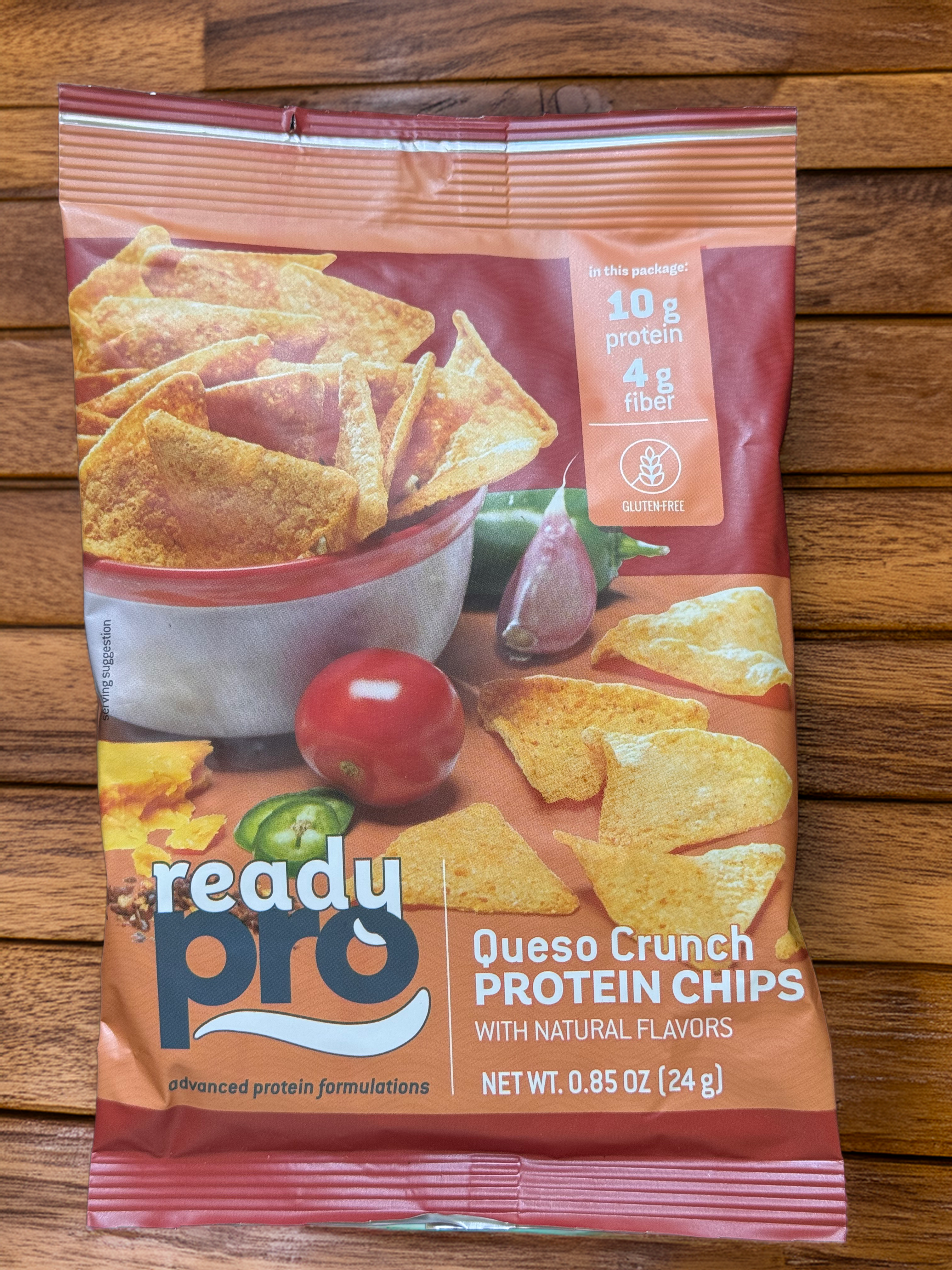 Queso Crunch Chips Front