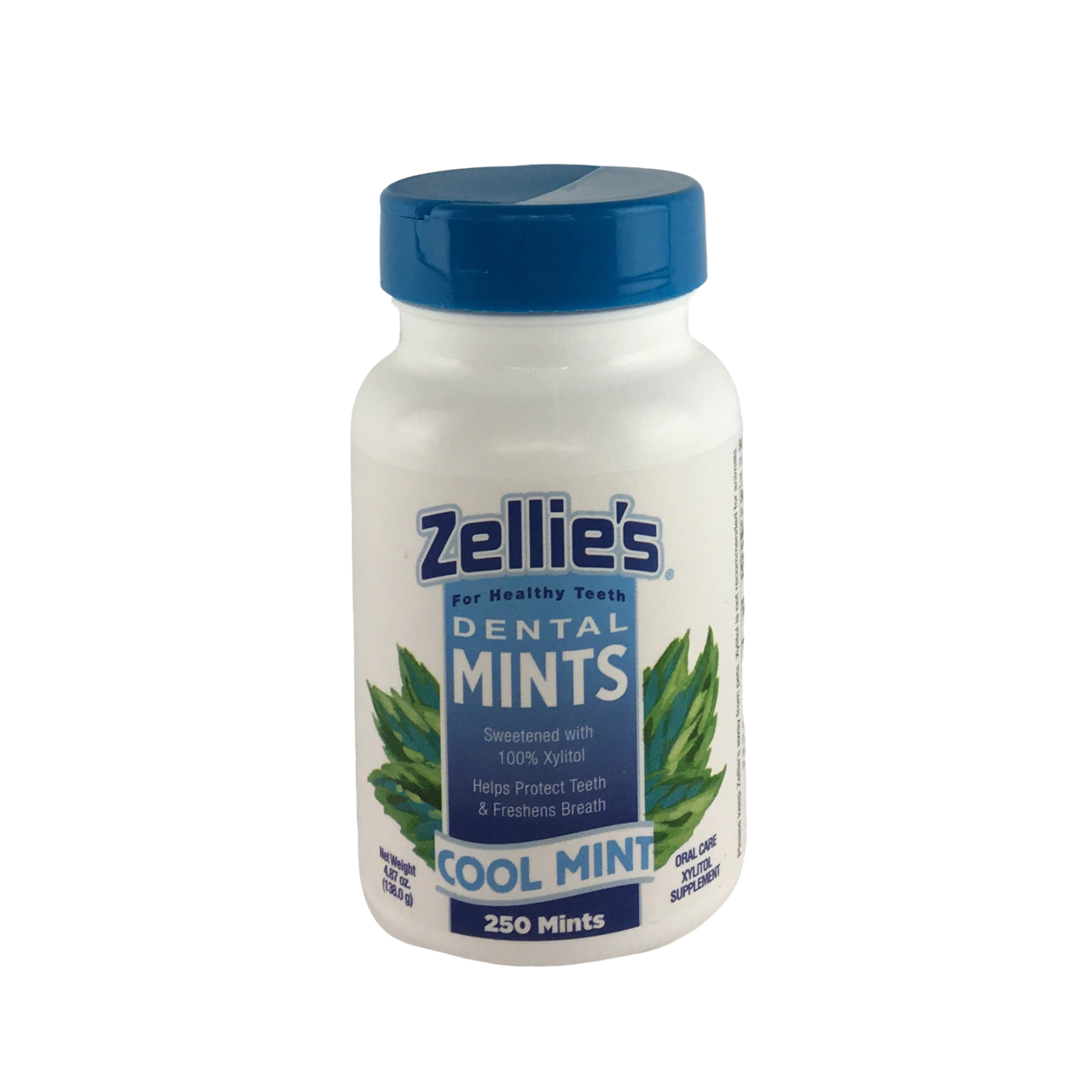 Zellie's Xylitol Dental Mints - Cool Mint 250ct Jar