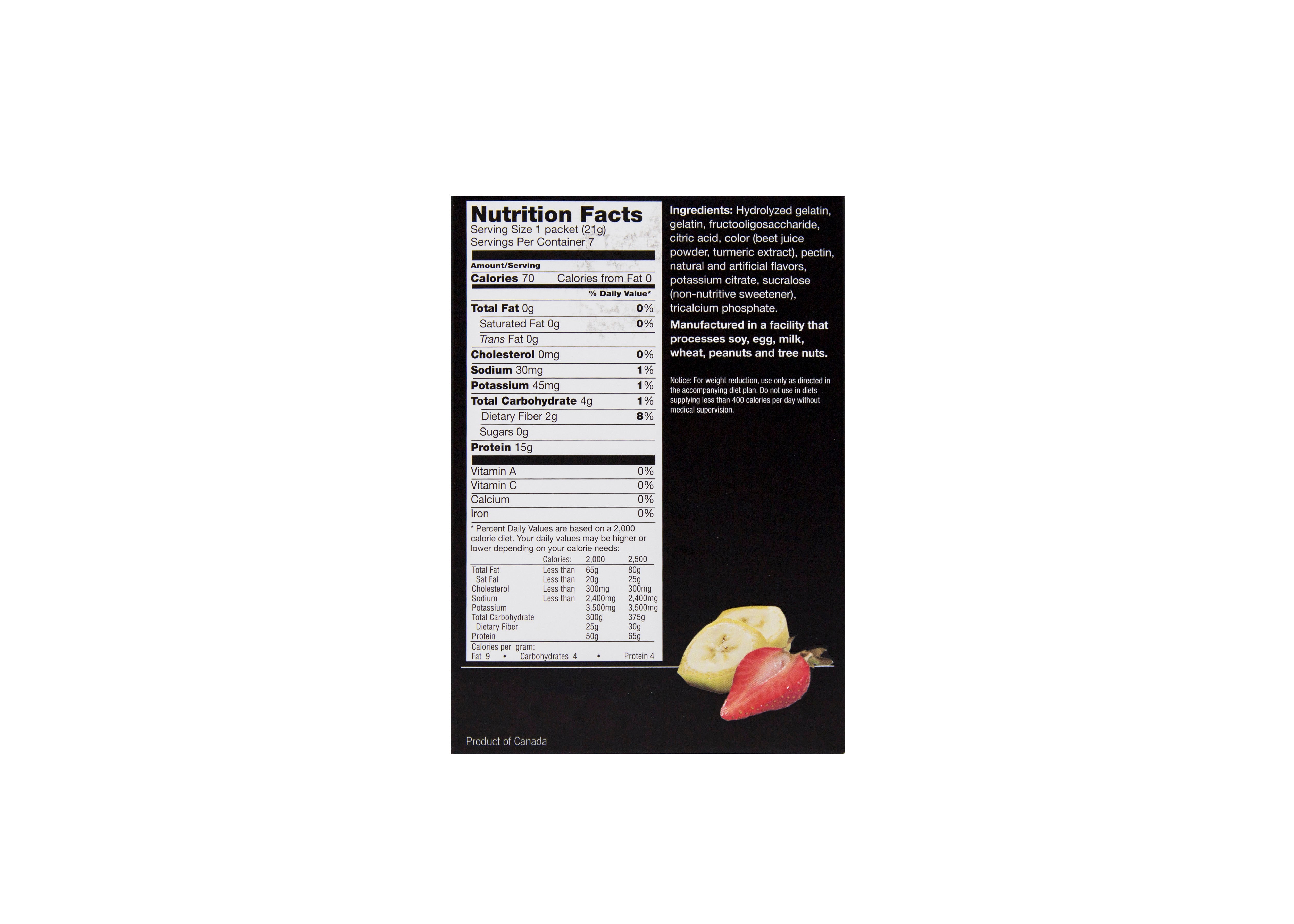 P20 Lifestyle Protein Strawberry Banana Gelatin Dessert Mix