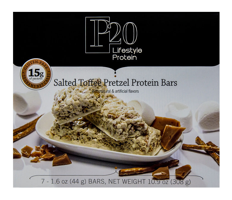 P20 Lifestyle Protein Salted Toffee Pretzel Bar Very Low Carbohydrate