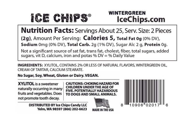 Wintergreen Ice Chips Candy